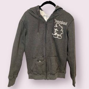 Disneyland 55th Anniversary Mickey Mouse Faux Fur Lined Full Zip Hoodie Small